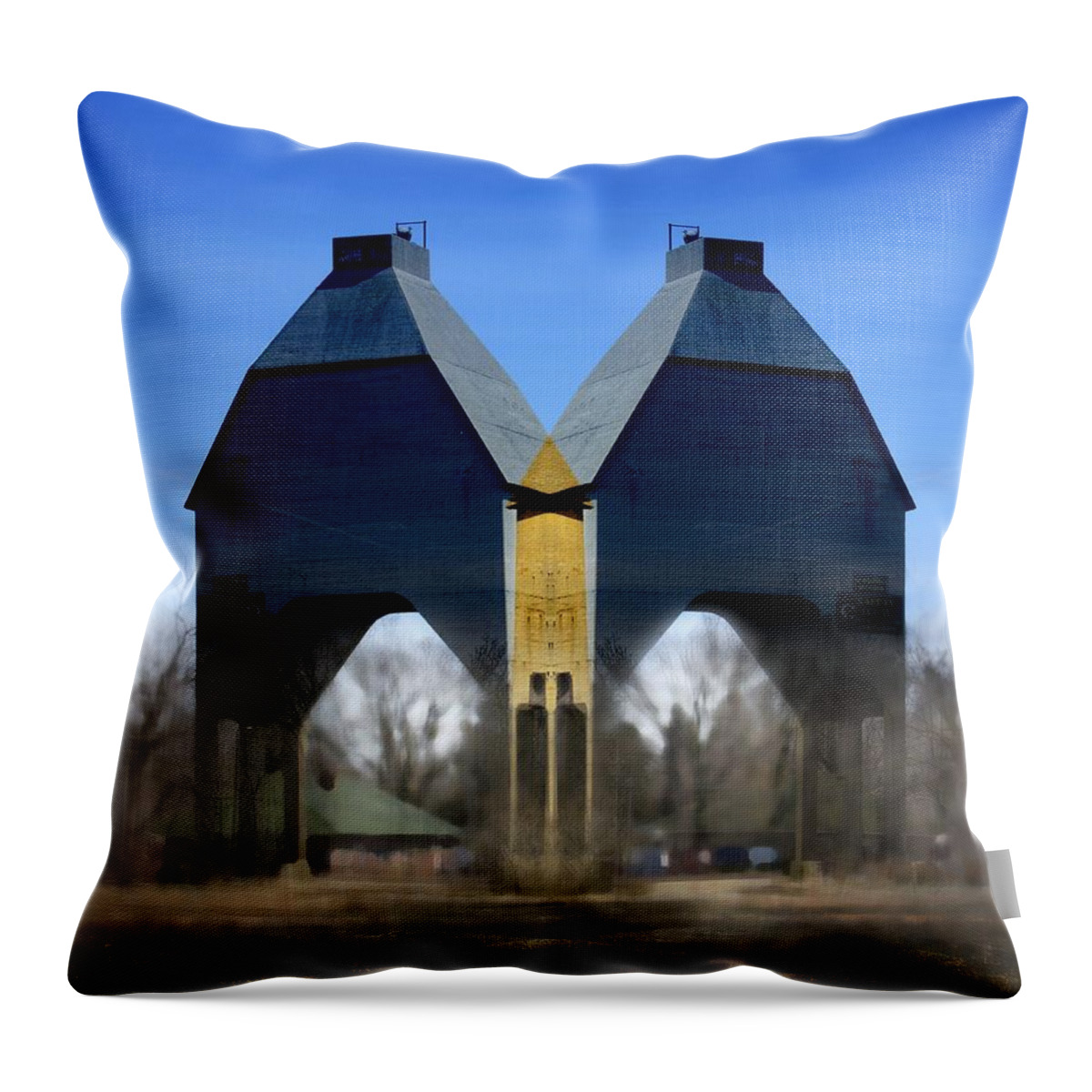 Buildings Throw Pillow featuring the photograph Coal Loader New Buffalo by John Hansen