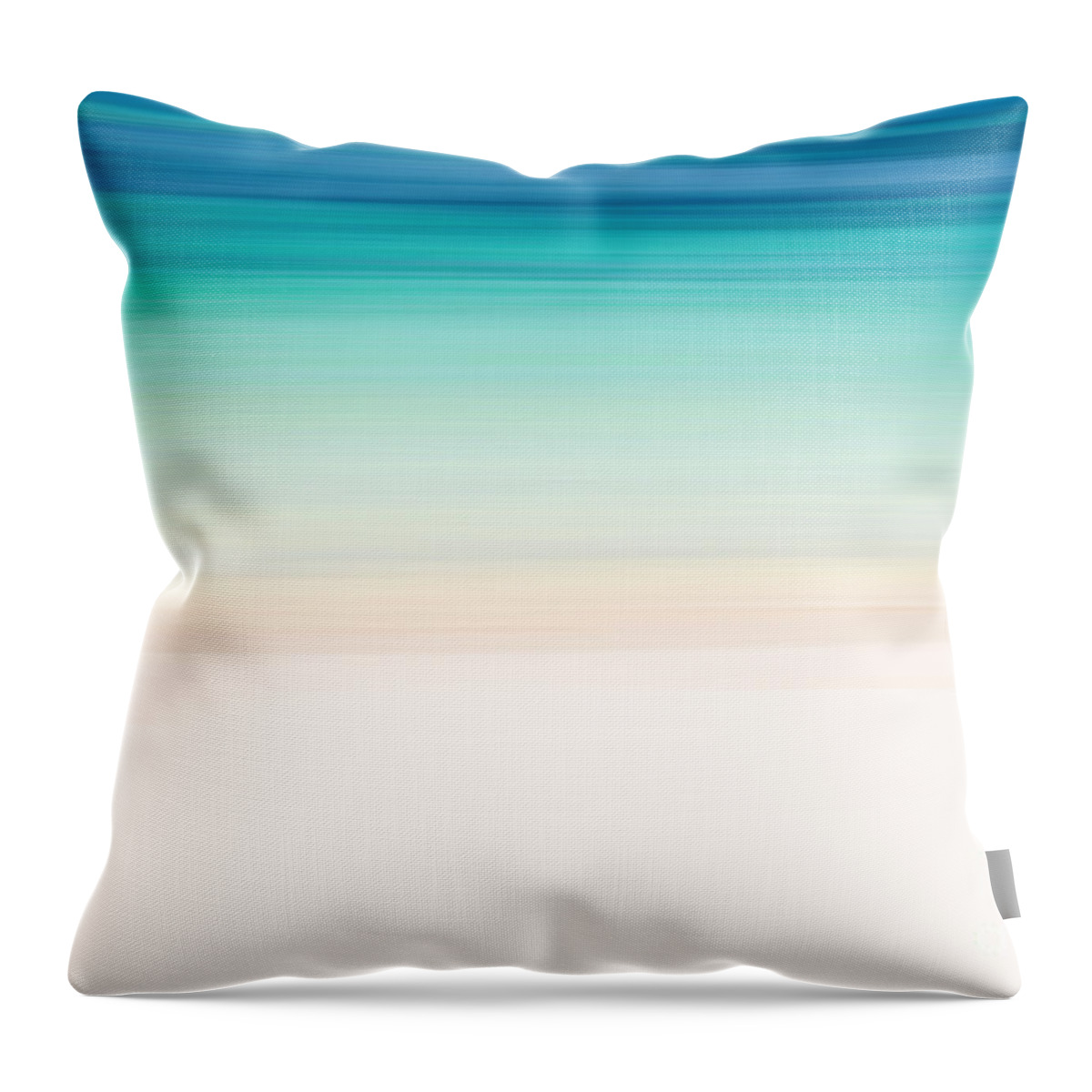 Beach Throw Pillow featuring the photograph Beach and lagoon, abstract seascape by Delphimages Photo Creations