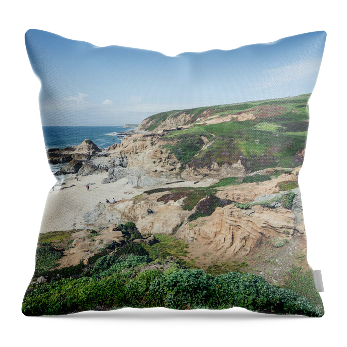Landscape Throw Pillow featuring the photograph Coastal Views at Bodega Bay by Margaret Pitcher