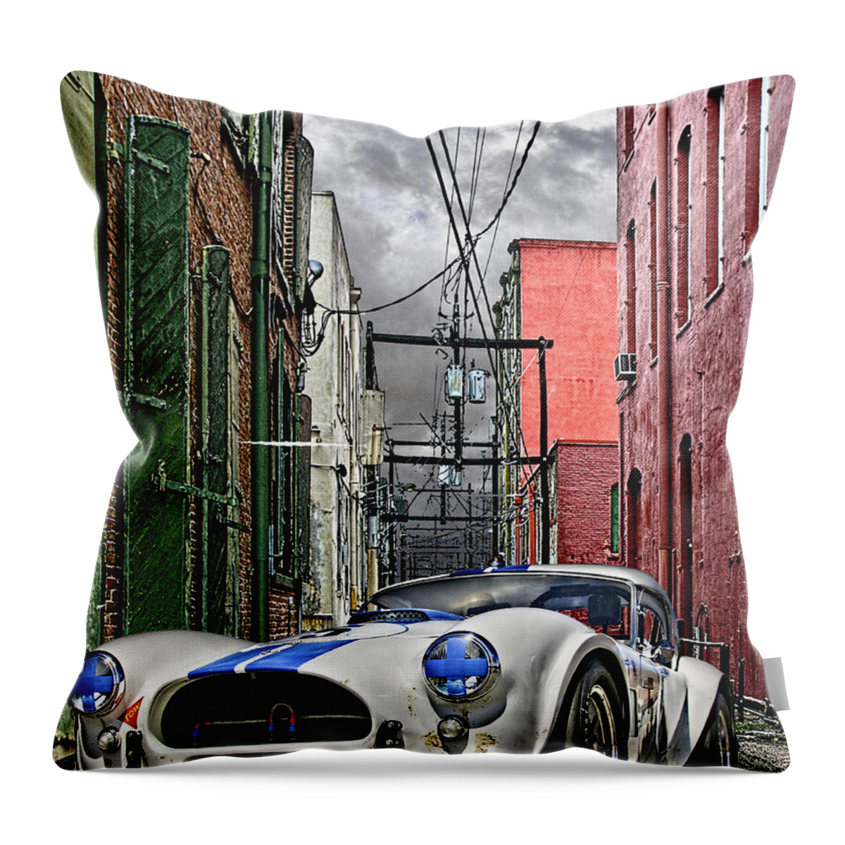 Cobra Throw Pillow featuring the photograph Cobra Alley by Tom Griffithe
