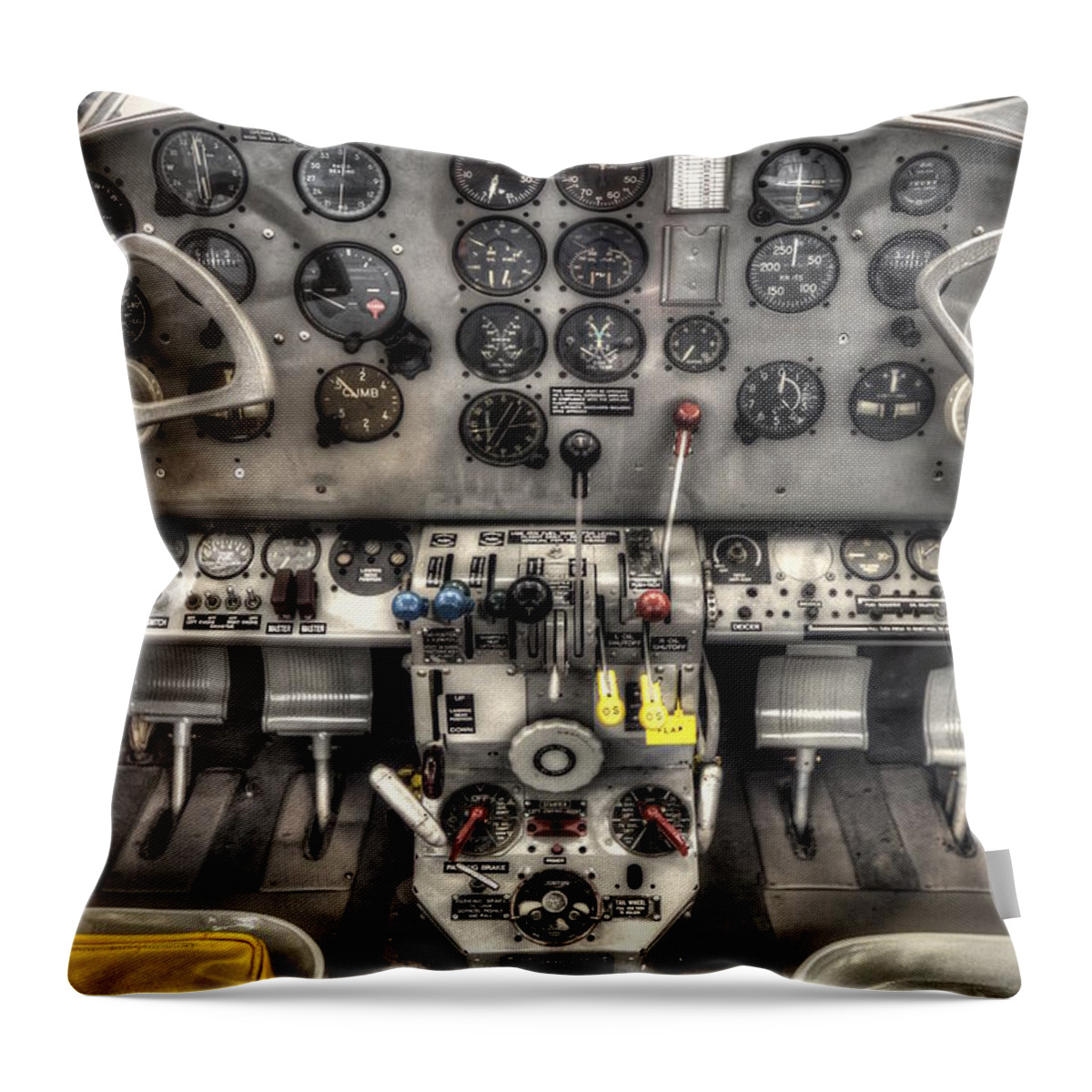 Plane Throw Pillow featuring the photograph Cockpit by Craig Incardone