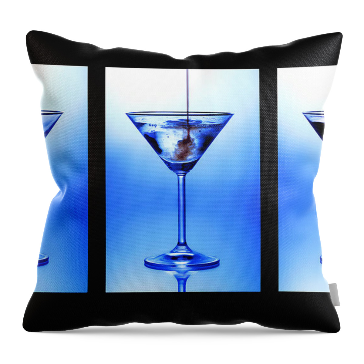 Alchoholic Throw Pillow featuring the photograph Cocktail Triptych by Jane Rix