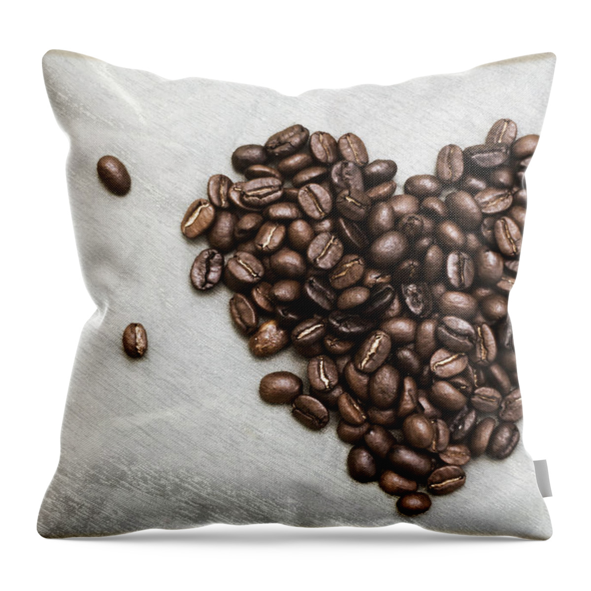 Coffee Throw Pillow featuring the photograph Coffee Heart by Stephanie Hollingsworth