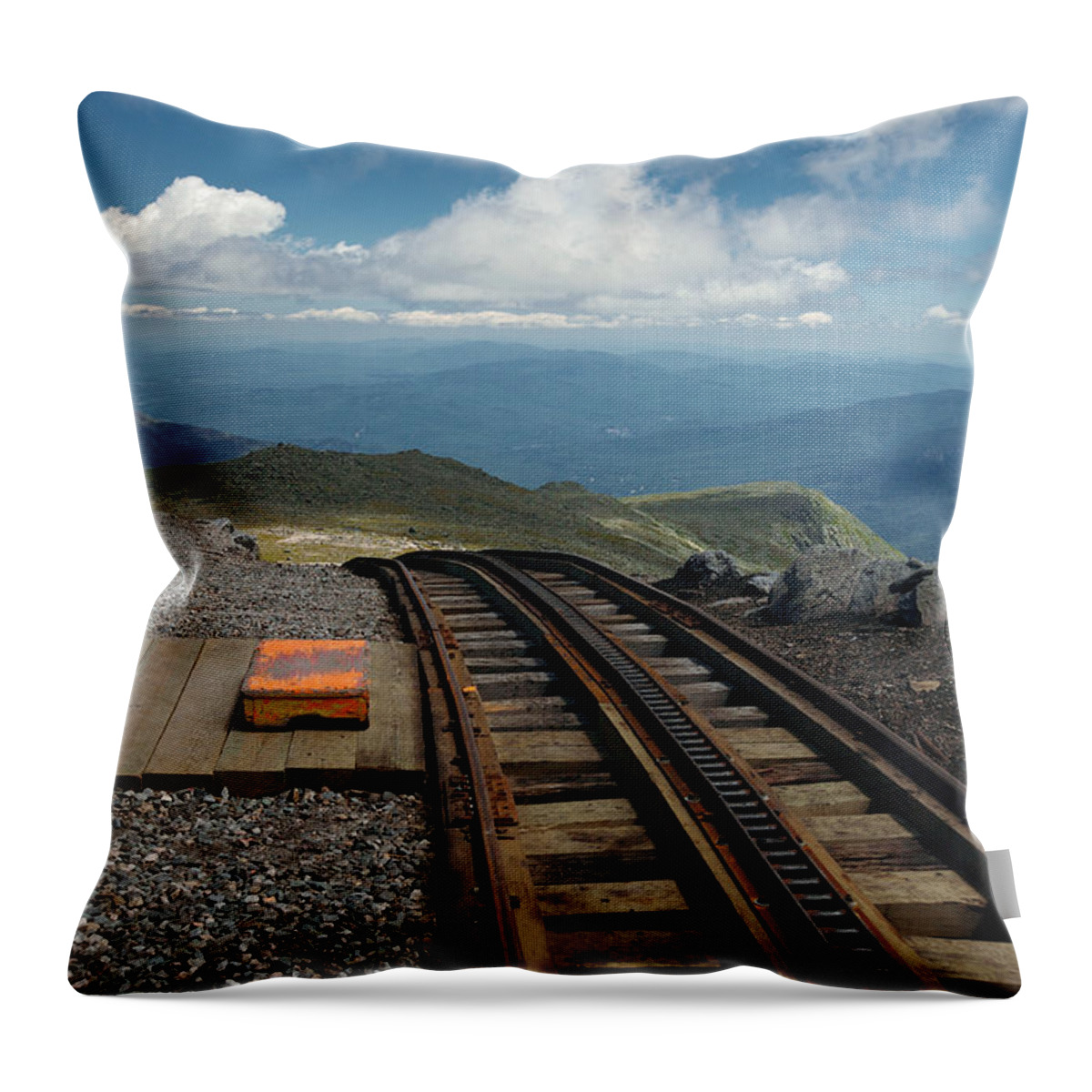 Lawrence Throw Pillow featuring the photograph Cog Railway Stop by Lawrence Boothby