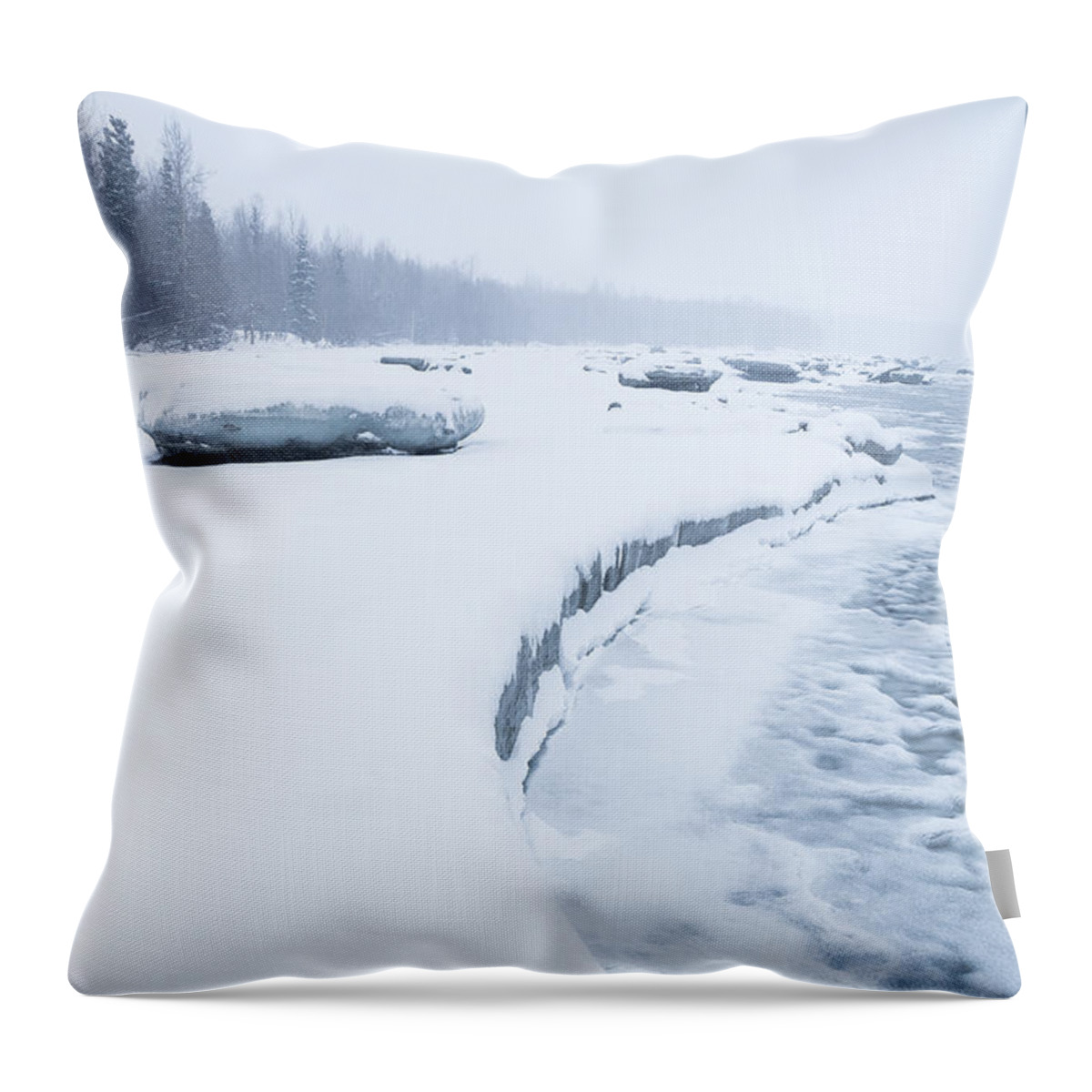 Alaska Throw Pillow featuring the photograph Cold Coast by Tim Newton