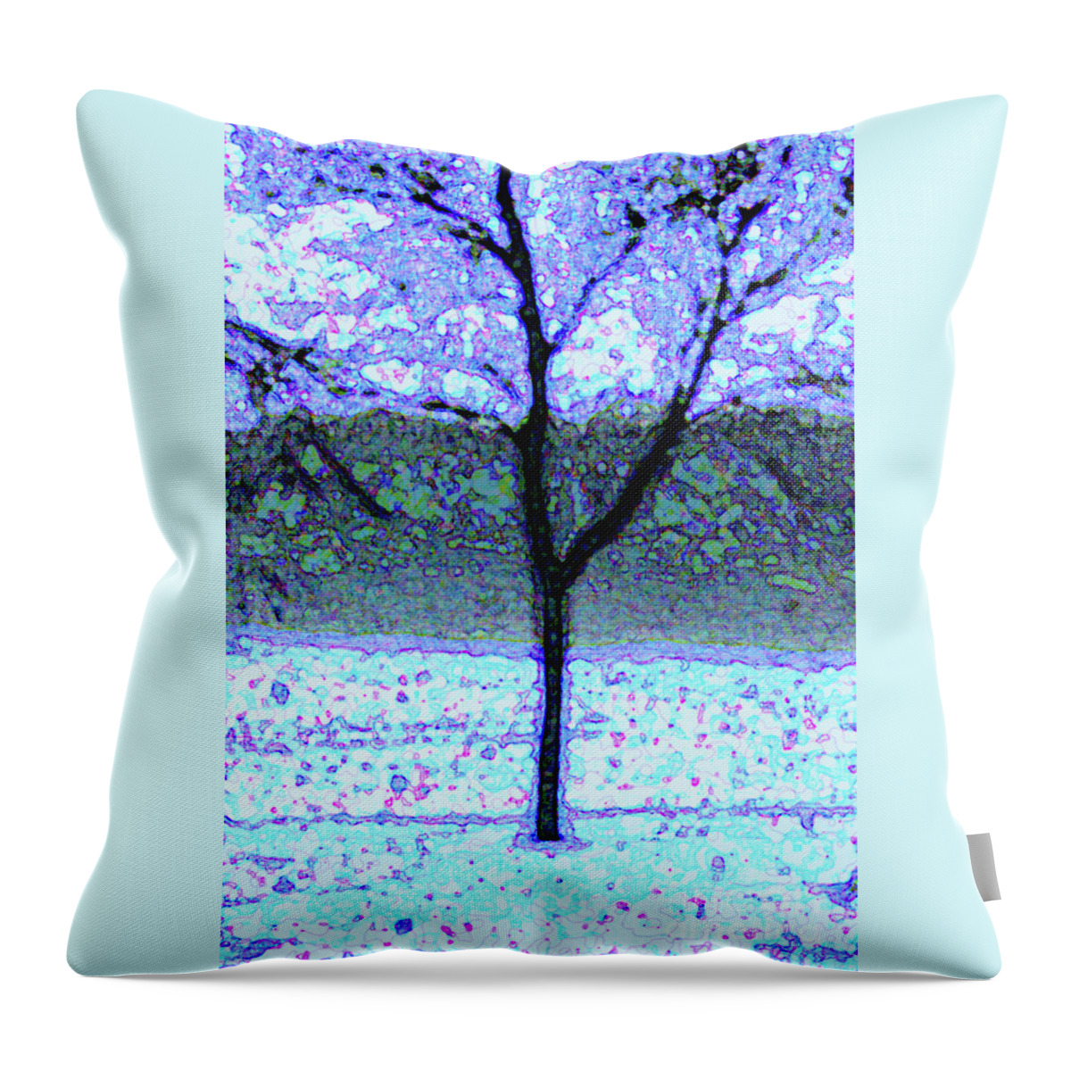 Abstract Throw Pillow featuring the photograph Cold Vibes of Winter by Julie Lueders 