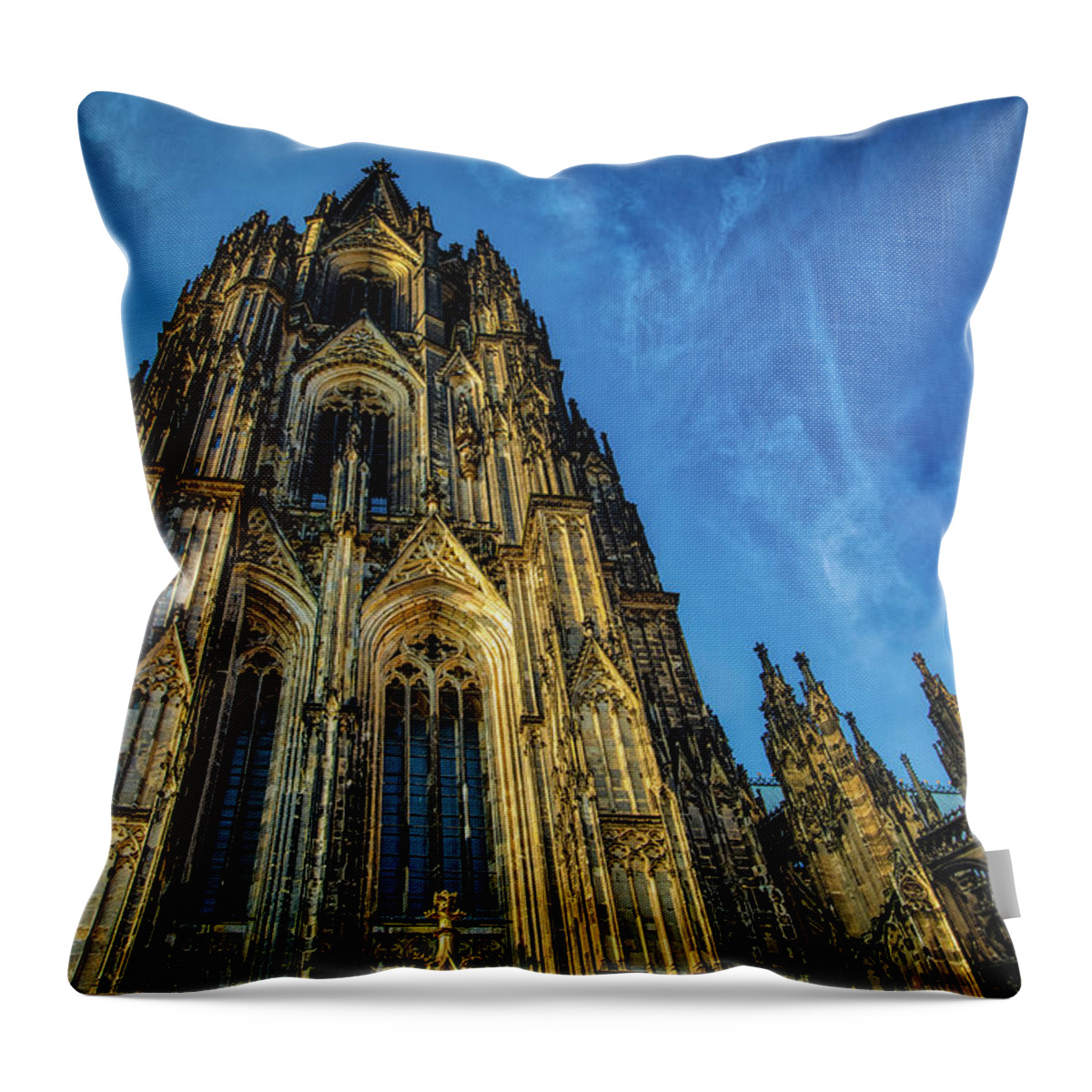 Cologne Throw Pillow featuring the photograph Cologne Cathedral Afternoon by Ross Henton