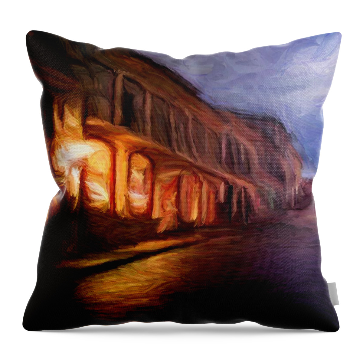 Colonial Throw Pillow featuring the digital art Colonial Ramp 1 by Caito Junqueira