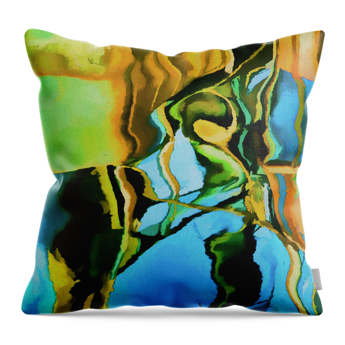 Abstract Throw Pillow featuring the photograph Color Abstraction LXXIII by David Gordon