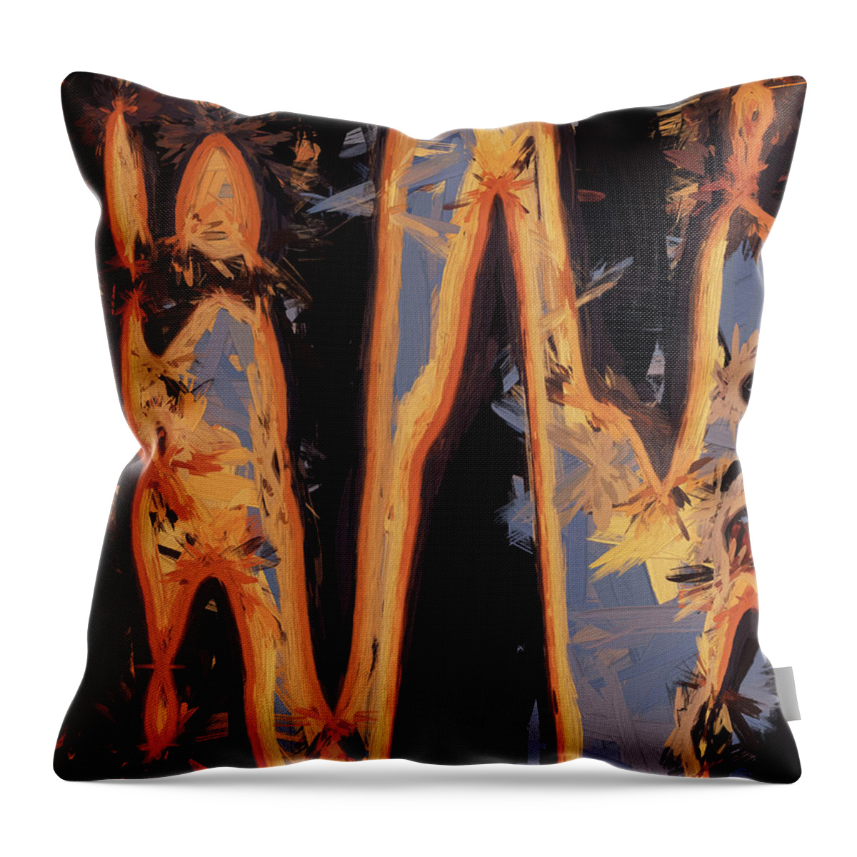 Abstract Throw Pillow featuring the digital art Color Abstraction XLI by David Gordon