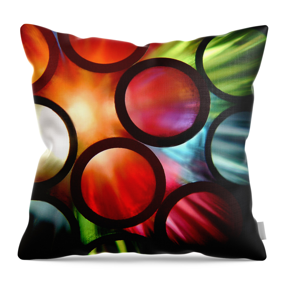 Abstract Throw Pillow featuring the photograph Color Canons by Thomas Pipia