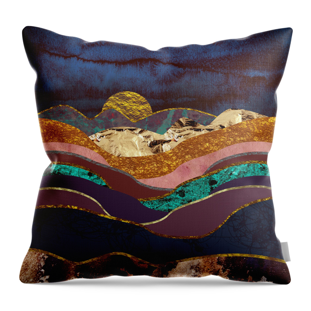 Color Throw Pillow featuring the digital art Color Fields by Katherine Smit