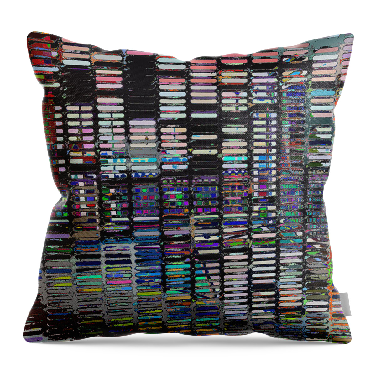 Color Grid - Gold Line Throw Pillow featuring the photograph Color Grid - Gold Line by Kenneth James