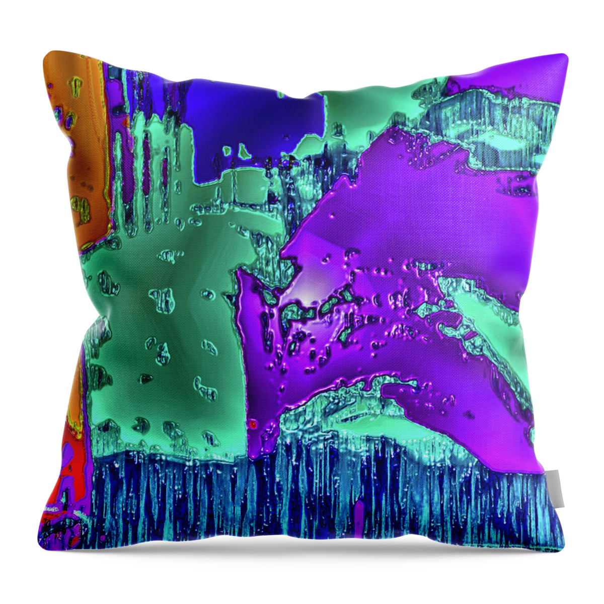 Abstract Throw Pillow featuring the photograph Color Magic by Gina O'Brien