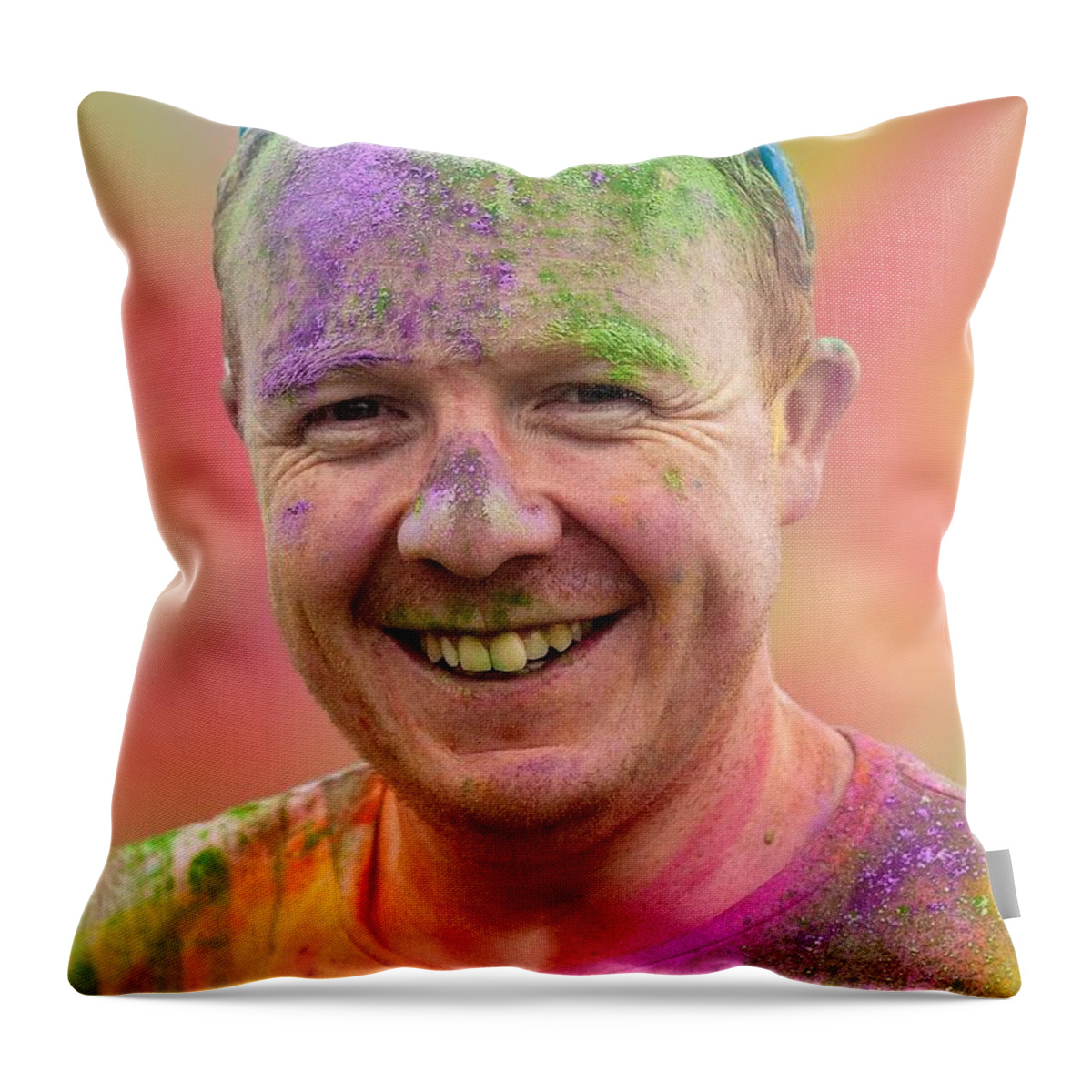 Portrait Throw Pillow featuring the photograph Color me RAD by John Fotheringham