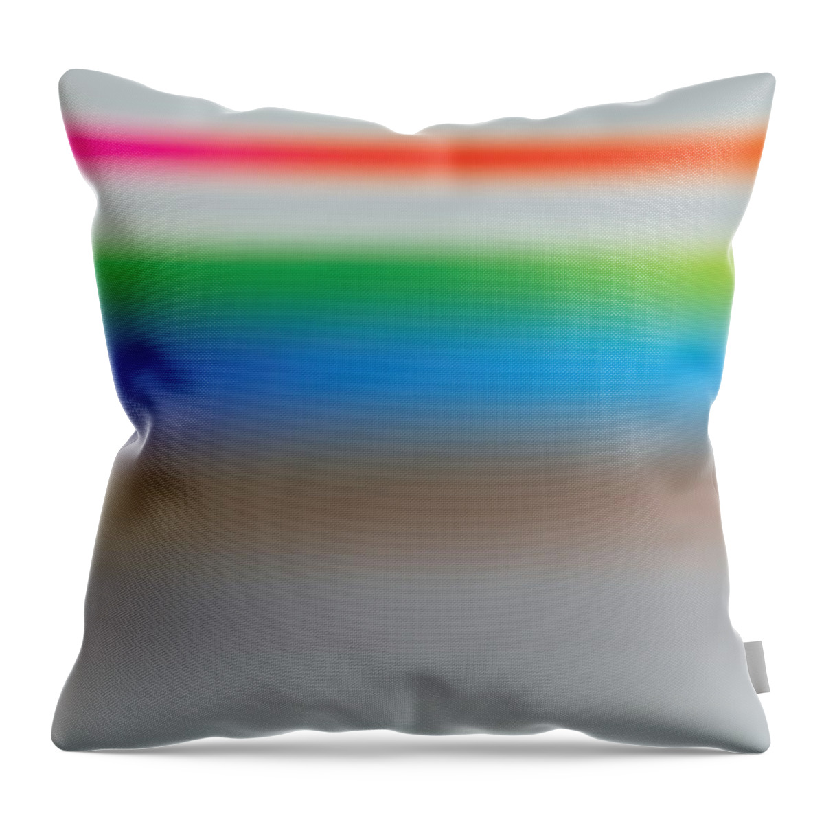 Rainbow Throw Pillow featuring the digital art Color Mist Stack by Kevin McLaughlin