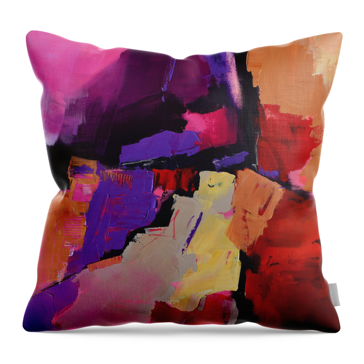 Color My Dreams Throw Pillow featuring the painting Color my Dreams - Art By Elise Palmigiani by Elise Palmigiani