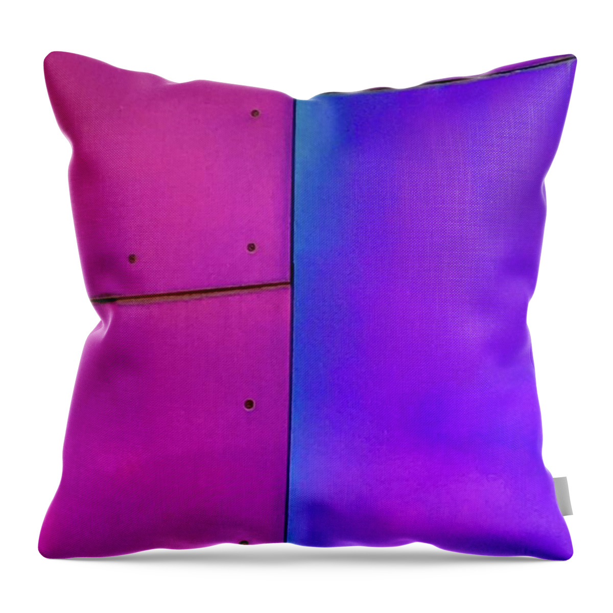 Vibrant Color Reflected Light Frank Gehry Seattle Rock N Roll Museum Throw Pillow featuring the photograph Color Series 1-11 by J Doyne Miller