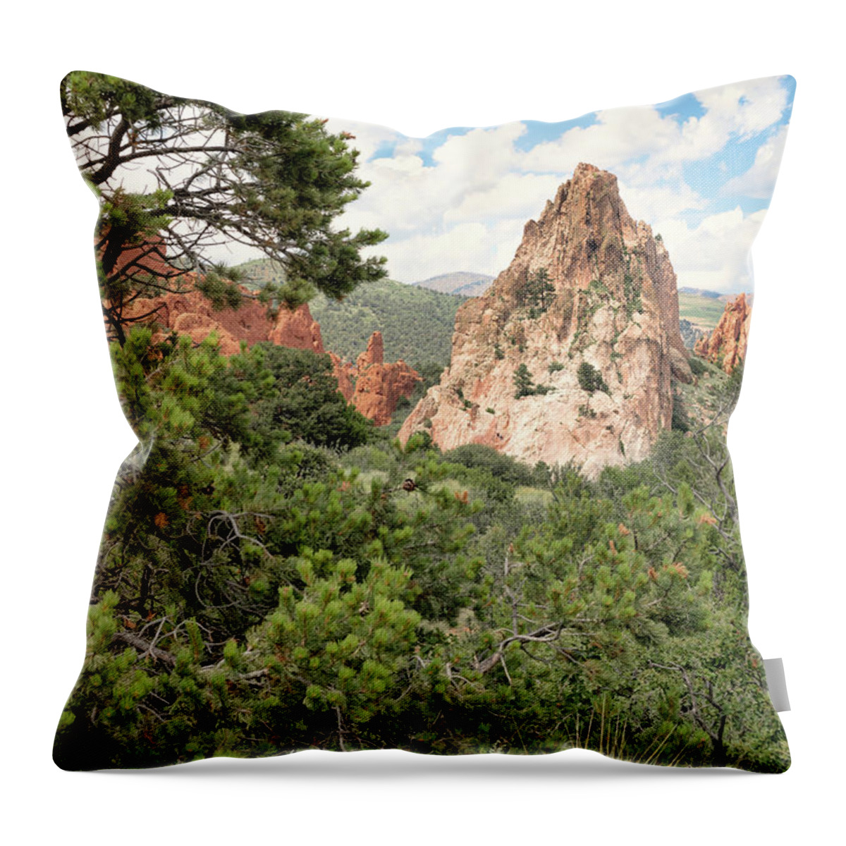 Blue Skies Throw Pillow featuring the photograph Colorado in Summer by Lawrence Burry