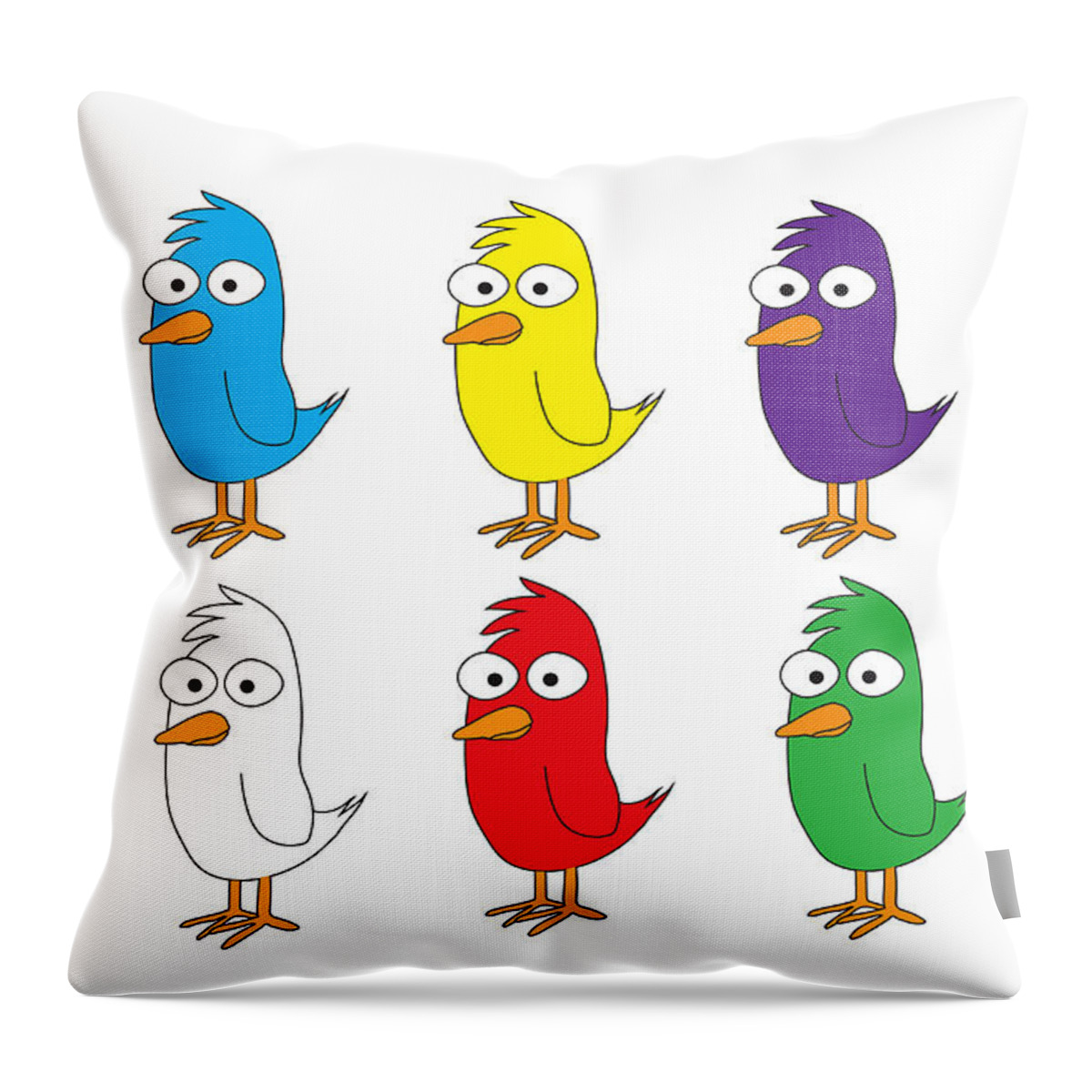 Chick Throw Pillow featuring the photograph Colored Chickens by Karen Foley