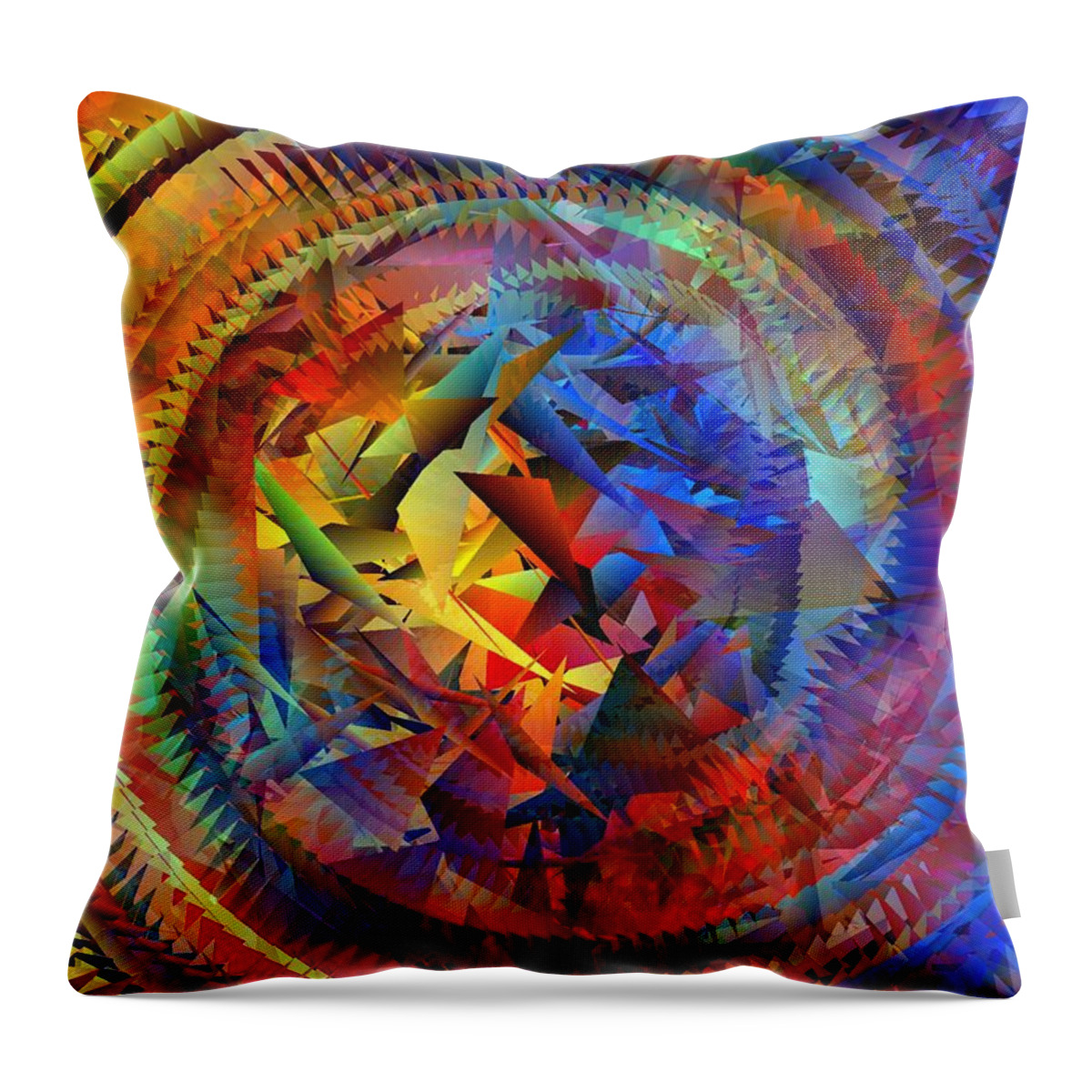 Colorful Throw Pillow featuring the digital art Colorful Crash 10 by Chris Butler