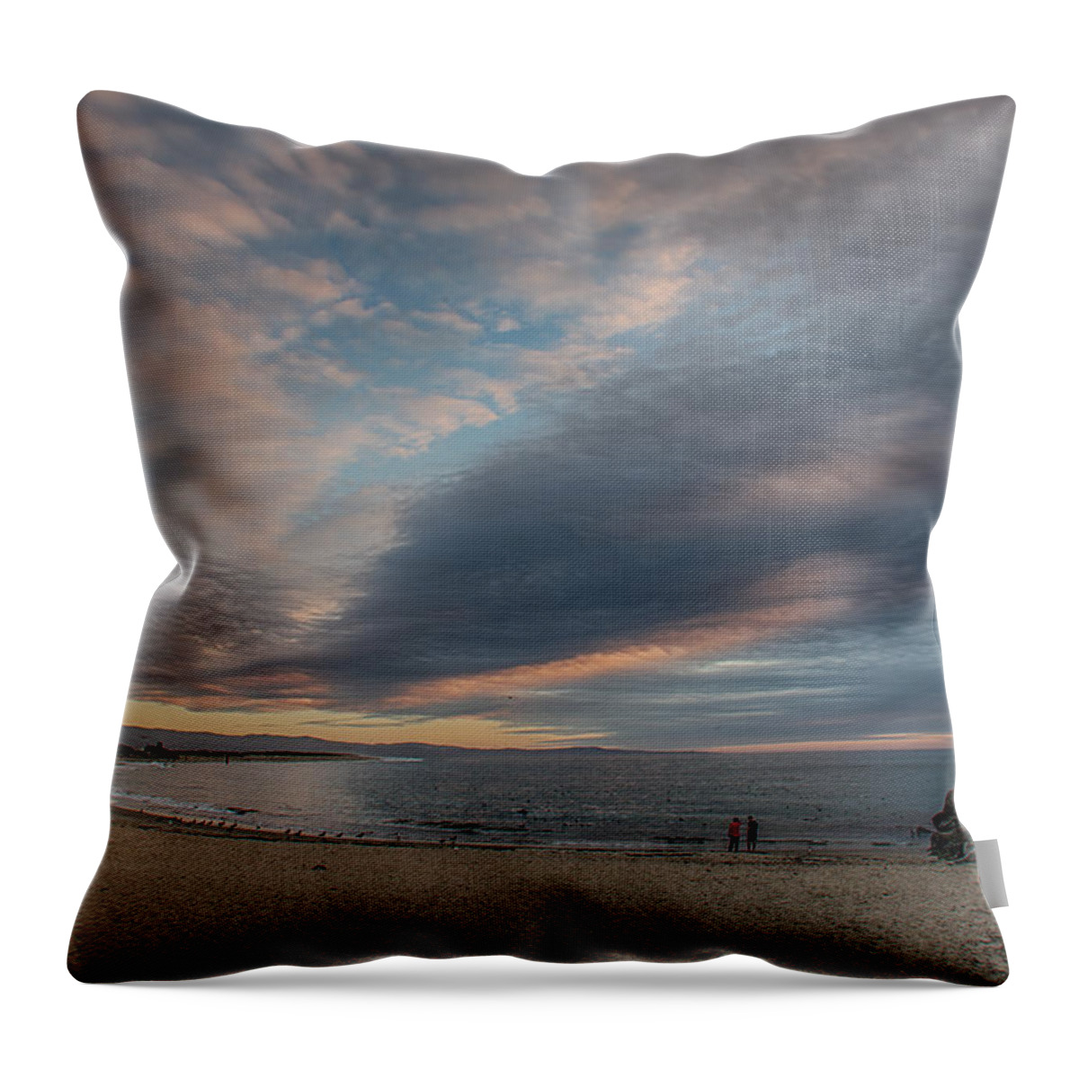 Monterey Bay Throw Pillow featuring the photograph Colorful Sky by Bill Roberts
