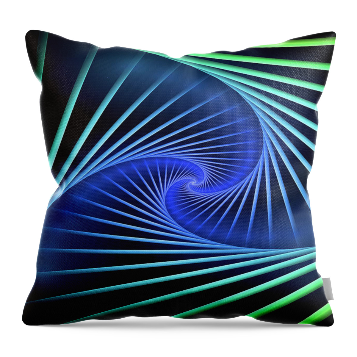 Black Throw Pillow featuring the digital art Colorful spiral by Tim Abeln