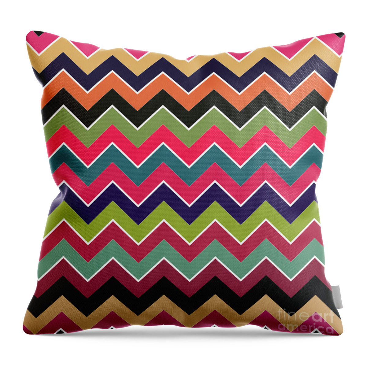 Wave Throw Pillow featuring the digital art Colorful Wave by Amir Faysal