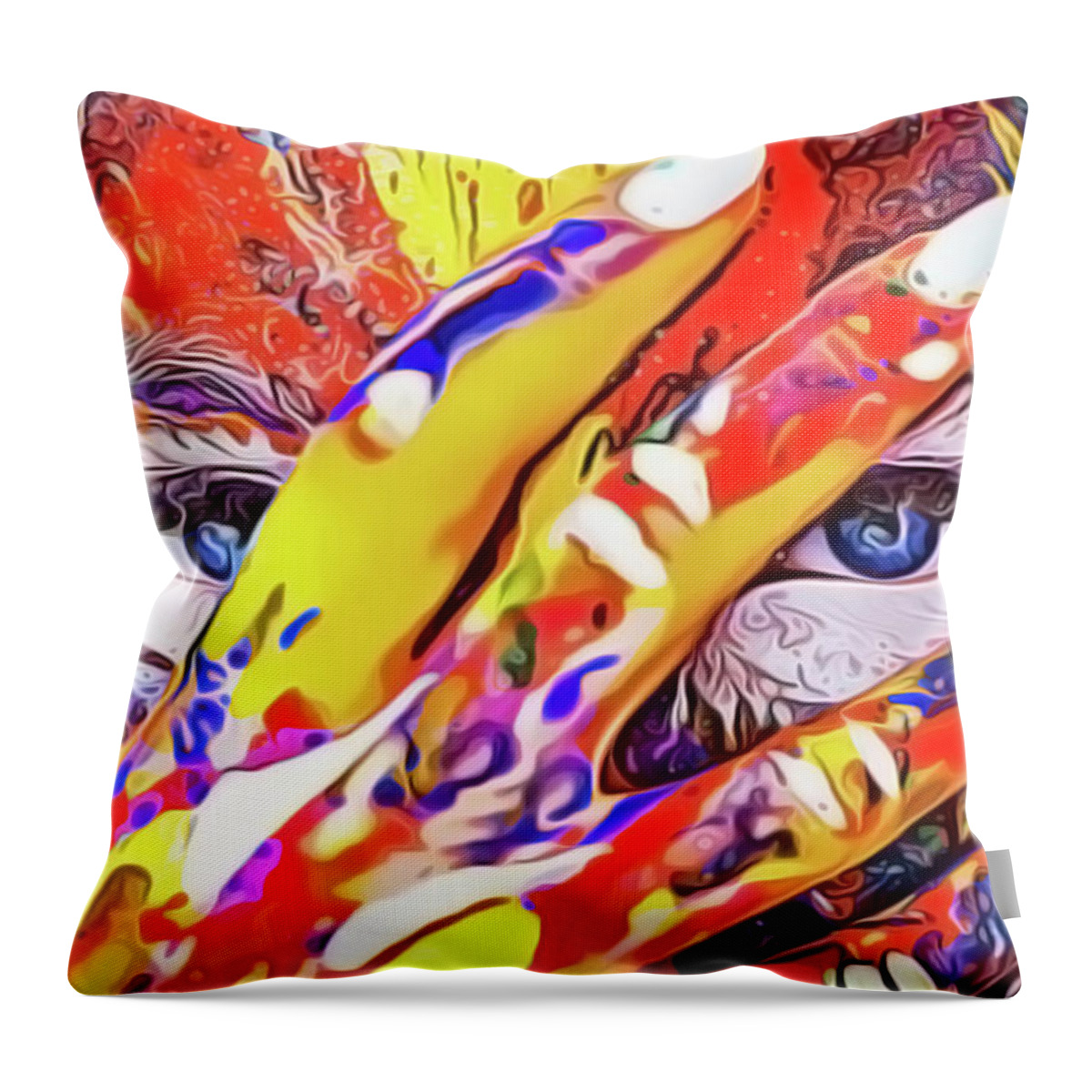 Colors Throw Pillow featuring the painting Colors by Harry Warrick