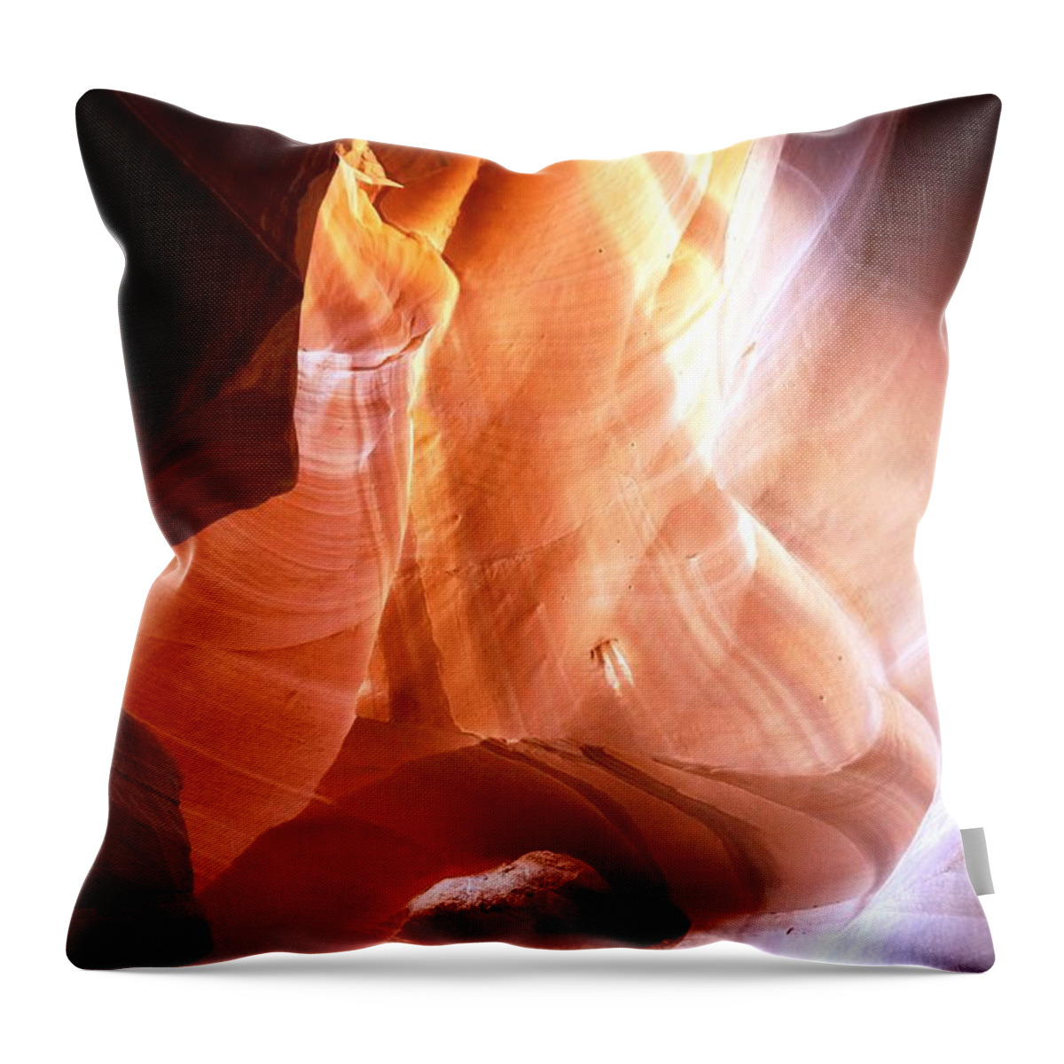 Antilope Canyon Throw Pillow featuring the photograph Colors by Julia Ivanovna Willhite
