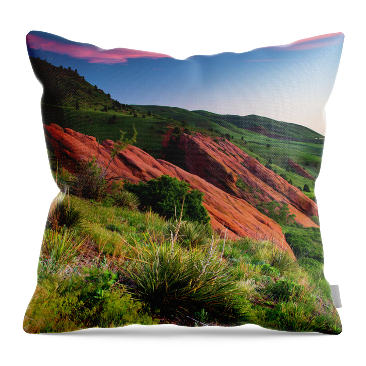 Autumn Throw Pillow featuring the photograph Colors Of A Colorado Spring Sunrise by John De Bord