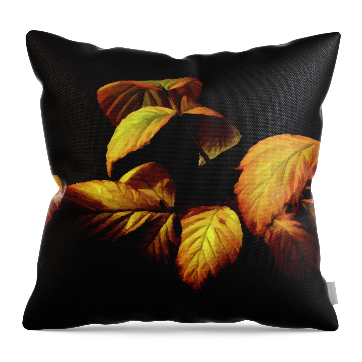 Autumn Throw Pillow featuring the painting Colors of Autumn Memories by David Dehner