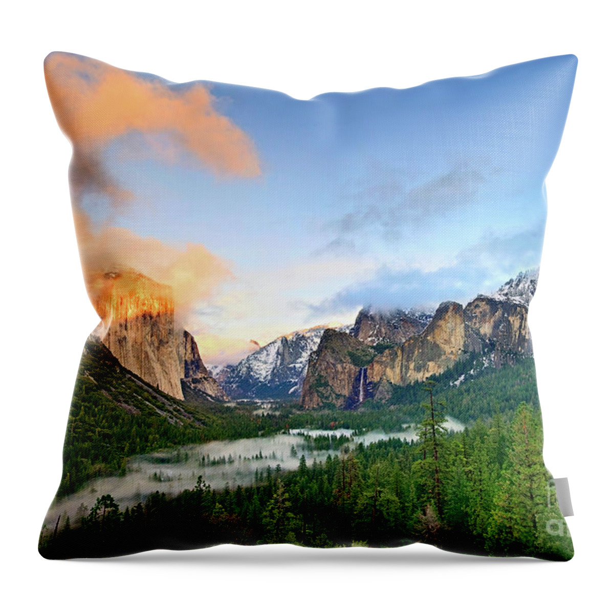 Yosemite Throw Pillow featuring the photograph Colors of Yosemite by Jamie Pham
