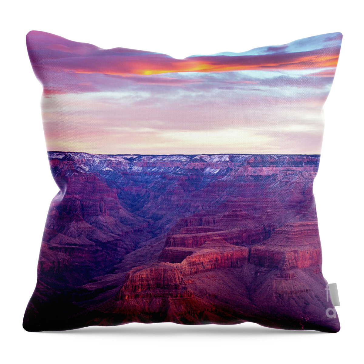 Tinas Captured Moments Throw Pillow featuring the photograph Grand Canyon Sunrise by Tina Hailey