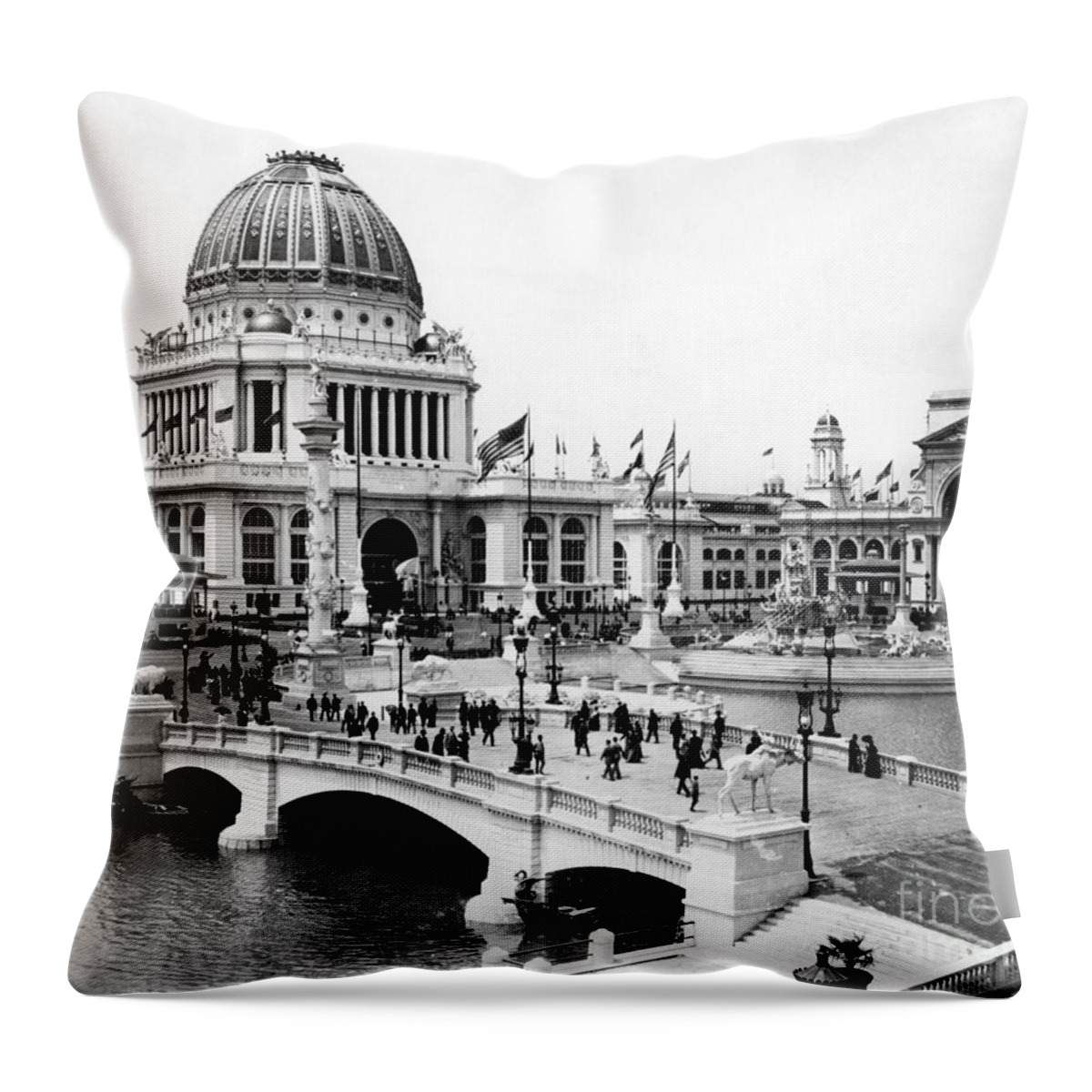 1890's Throw Pillow featuring the photograph Columbian Expo, 1893 by Granger