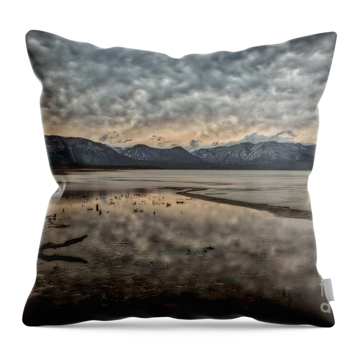 Coming Storm .lake Tahoe Throw Pillow featuring the photograph Coming Storm by Mitch Shindelbower