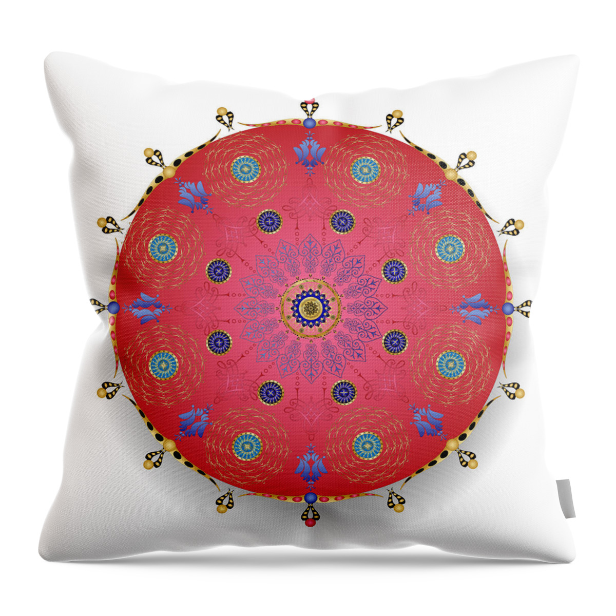 Mandala Throw Pillow featuring the digital art Complexical No 1738 by Alan Bennington