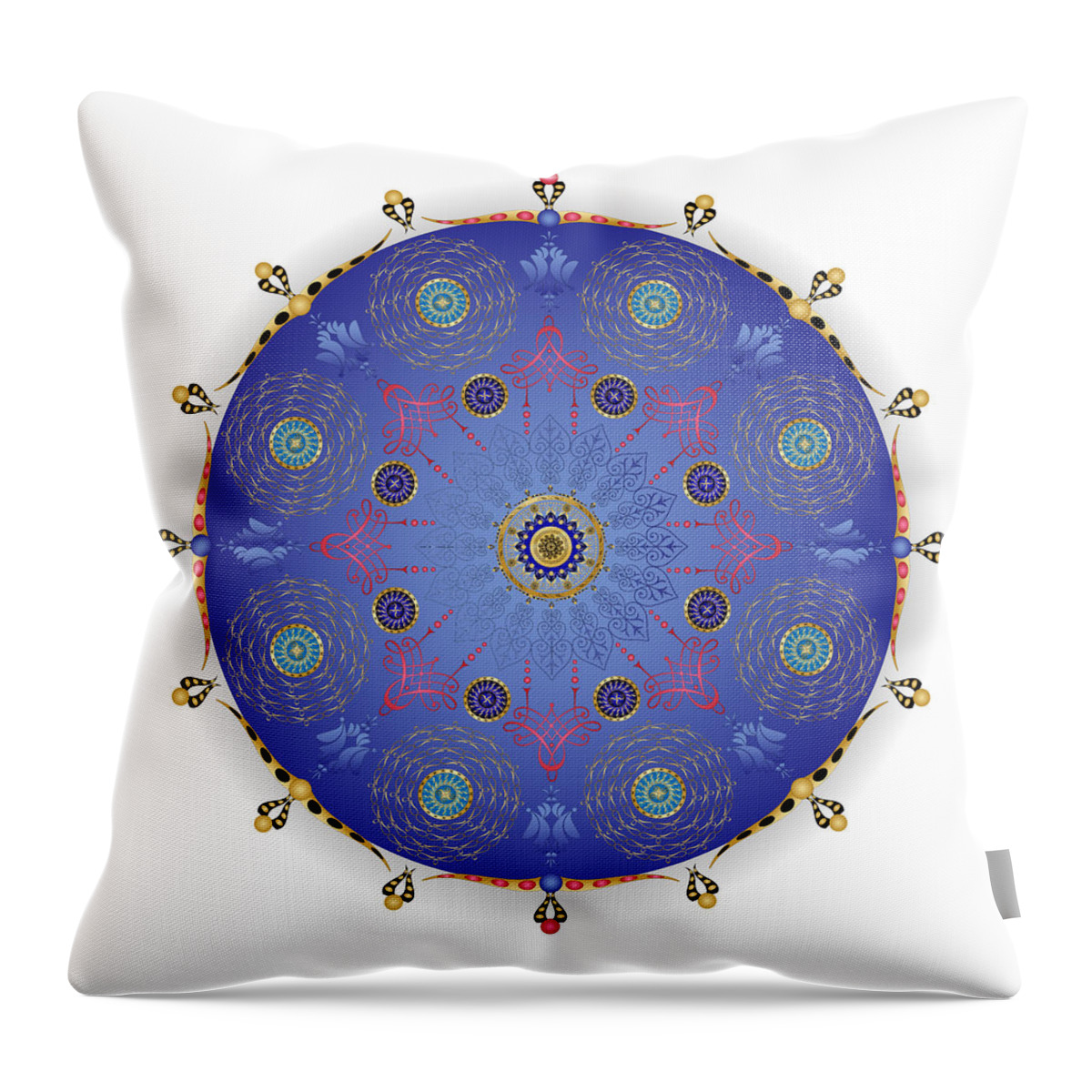 Mandala Throw Pillow featuring the digital art Complexical No 1739 by Alan Bennington