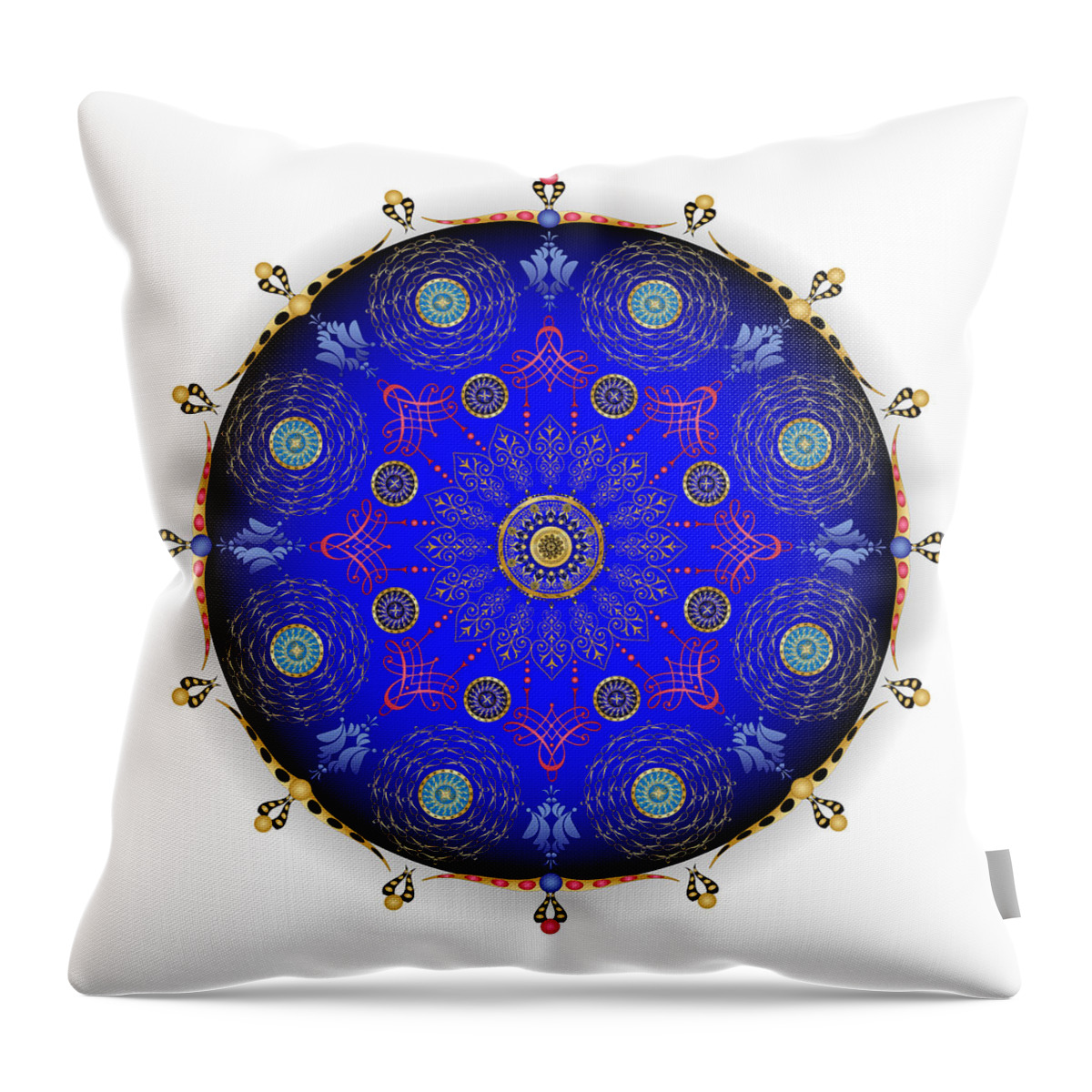 Mandala Throw Pillow featuring the digital art Complexical No 1742 by Alan Bennington