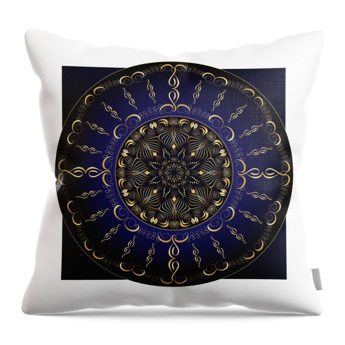 Mandala Throw Pillow featuring the digital art Complexical No 1851 by Alan Bennington