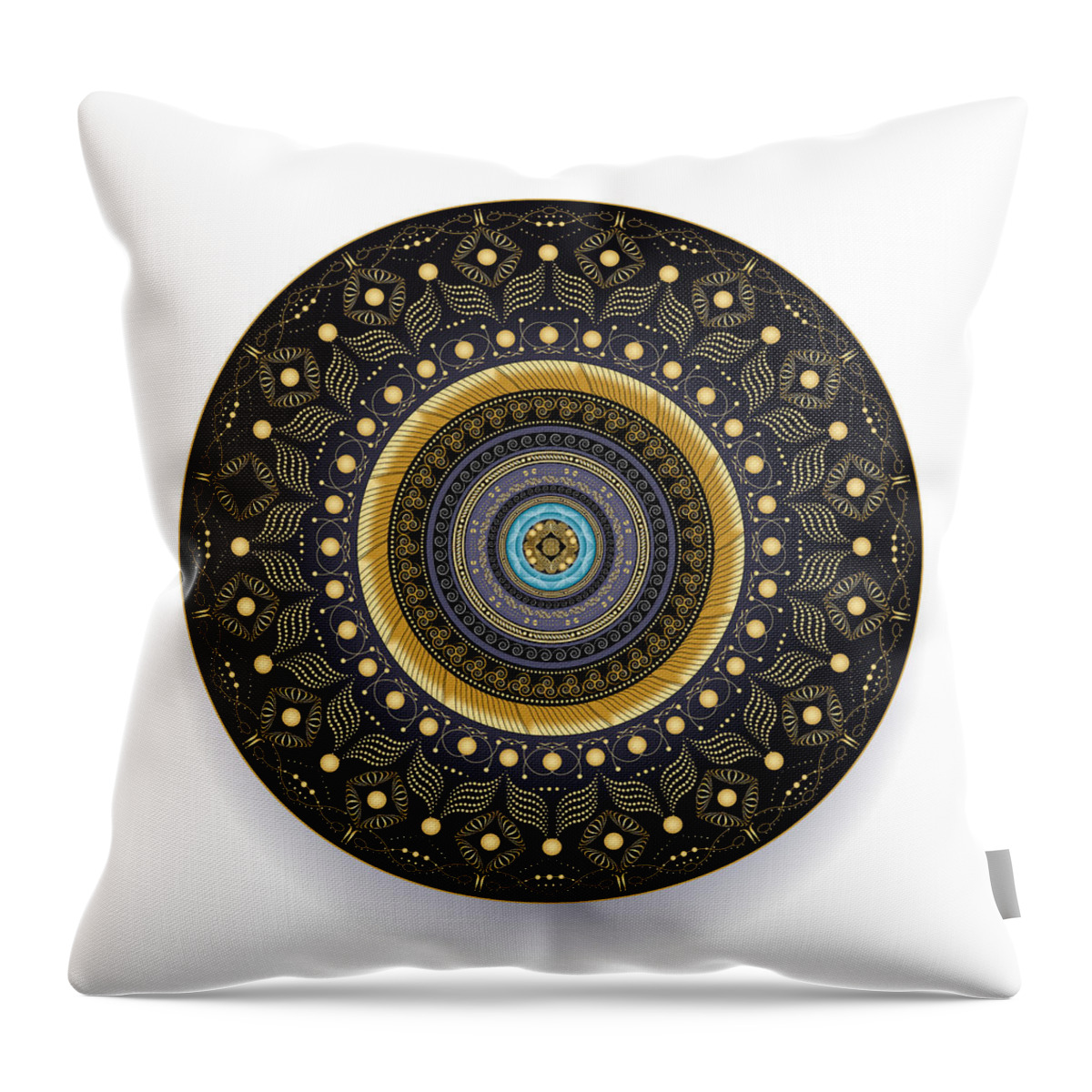 Mandala Throw Pillow featuring the digital art Complexical No 2239 by Alan Bennington