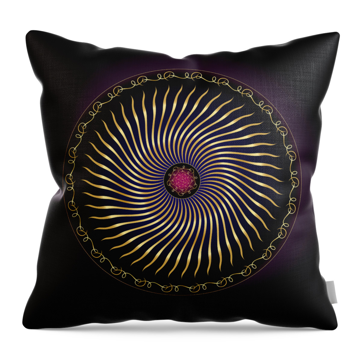 Mandala Throw Pillow featuring the digital art Complexical No 2250 by Alan Bennington