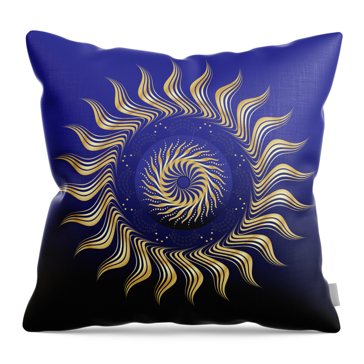Mandala Throw Pillow featuring the digital art Complexical No 2320 by Alan Bennington