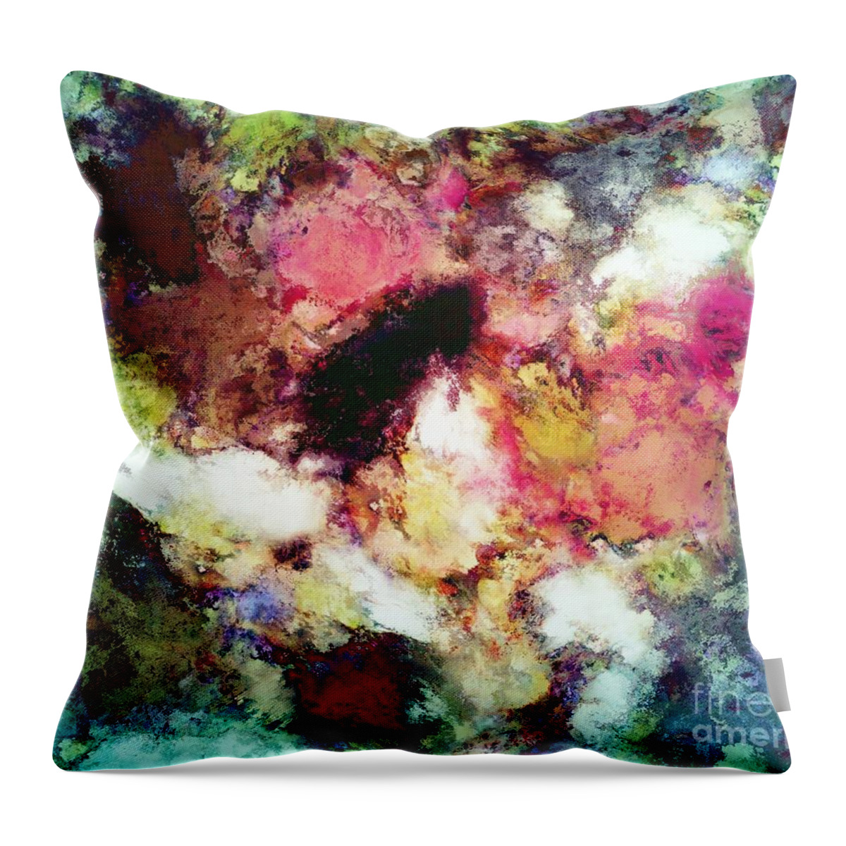 Complex Throw Pillow featuring the digital art Complicated garden by Keith Mills