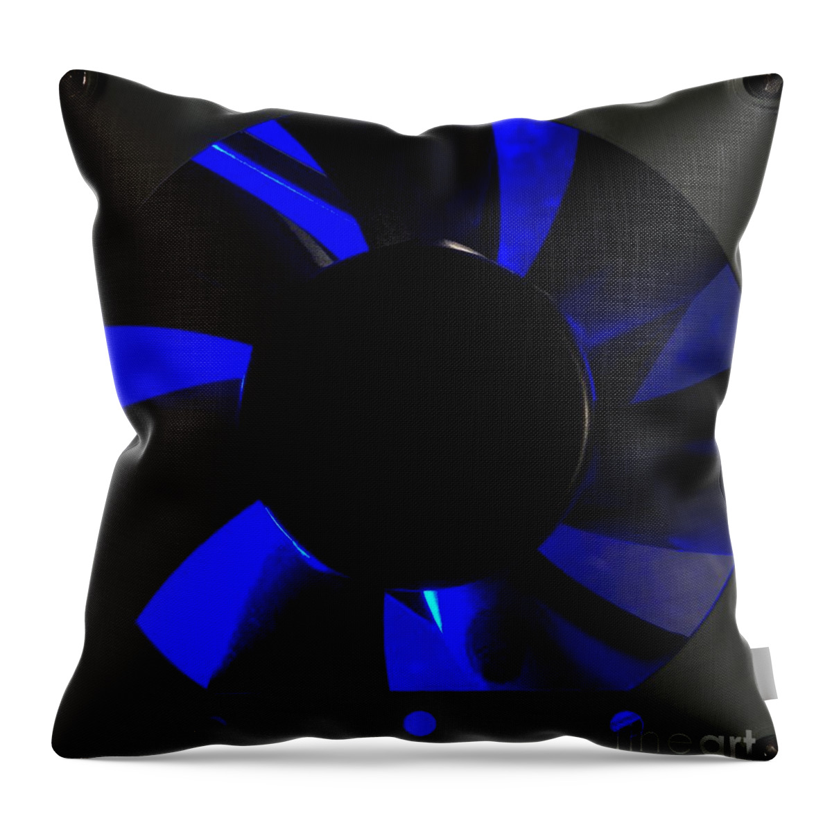 Computer Throw Pillow featuring the photograph Computer Cooling Fan by Olivier Le Queinec