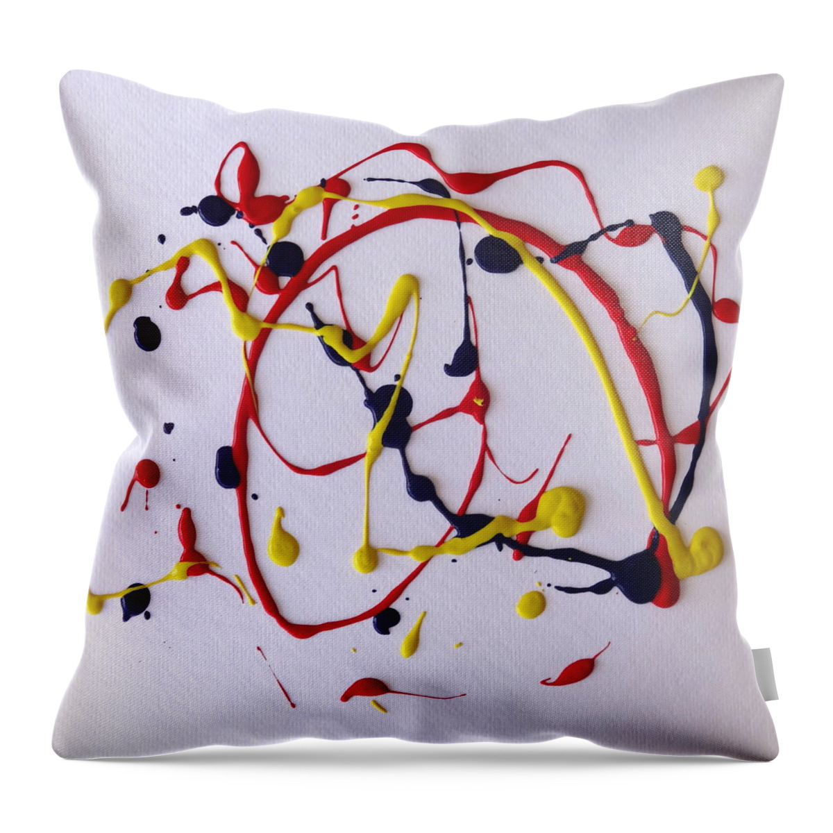 Contemporary Throw Pillow featuring the painting Confetti #1 by Fred Wilson