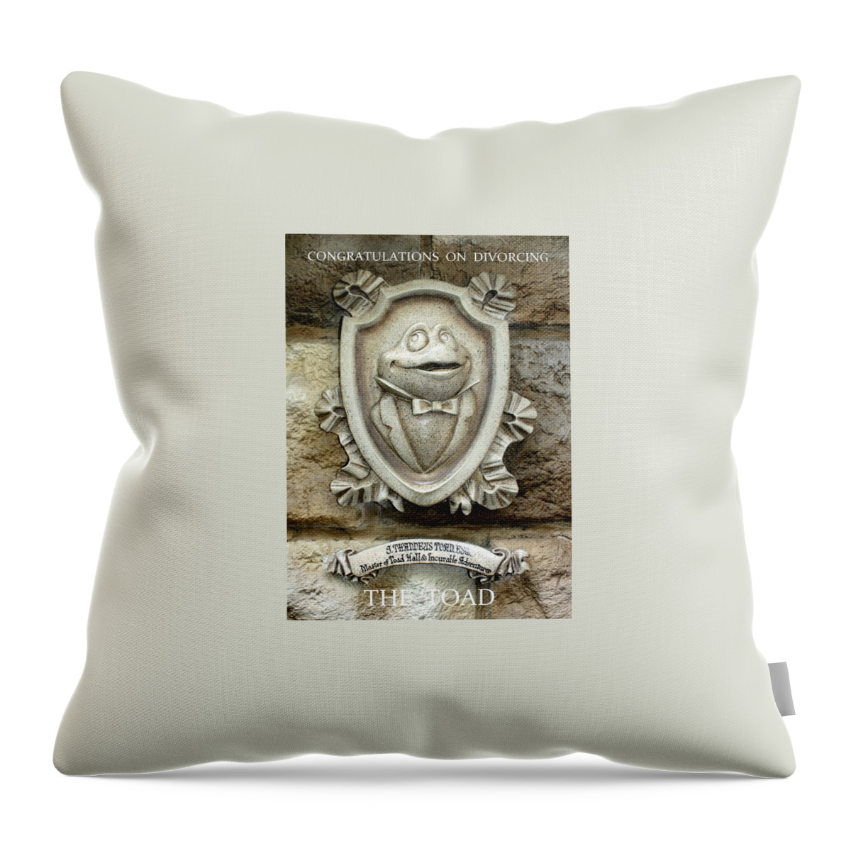 California Throw Pillow featuring the photograph Congrats On Divorcing The Toad by David Nicholls