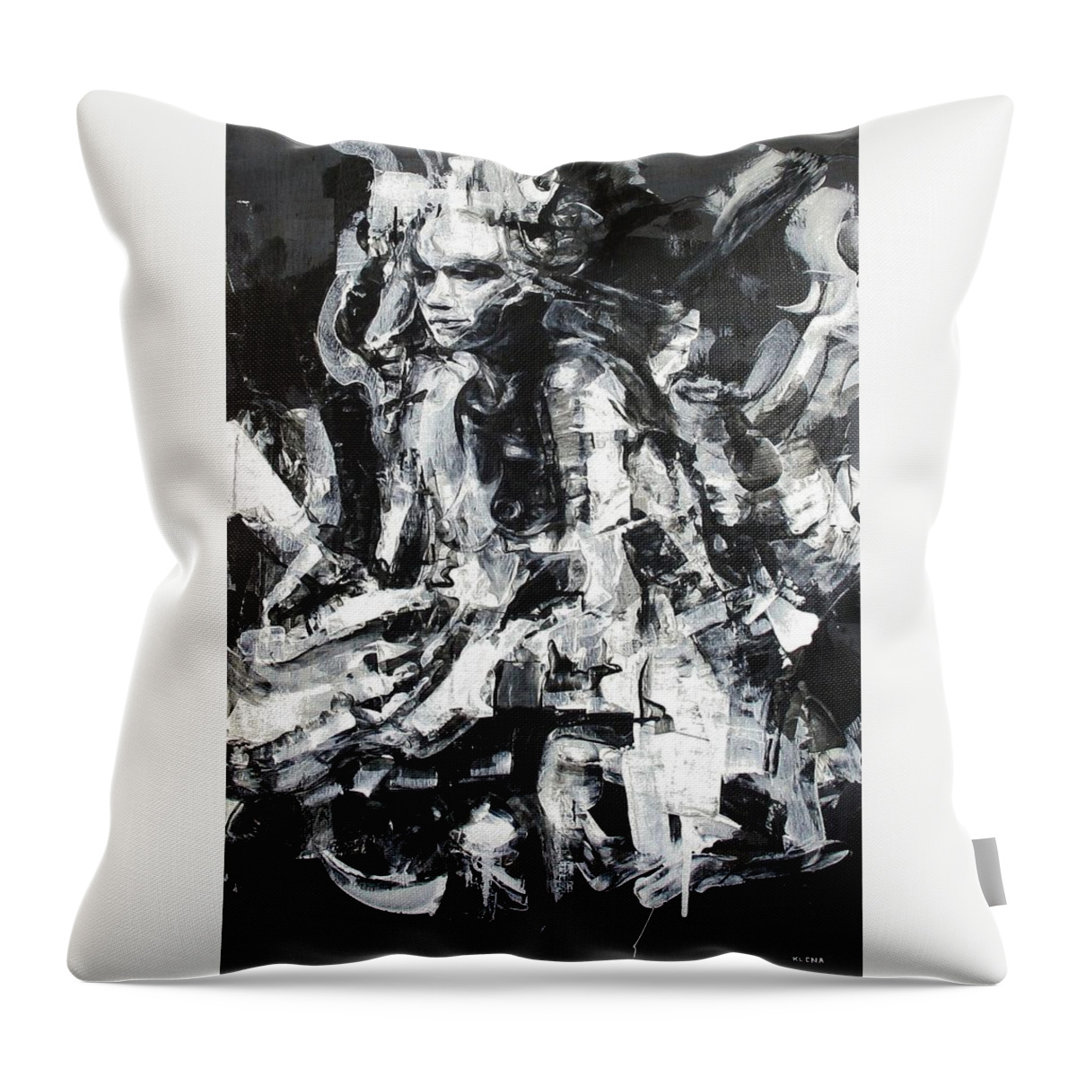 Conspiracy Throw Pillow featuring the painting Conspiracy of Silence by Jeff Klena