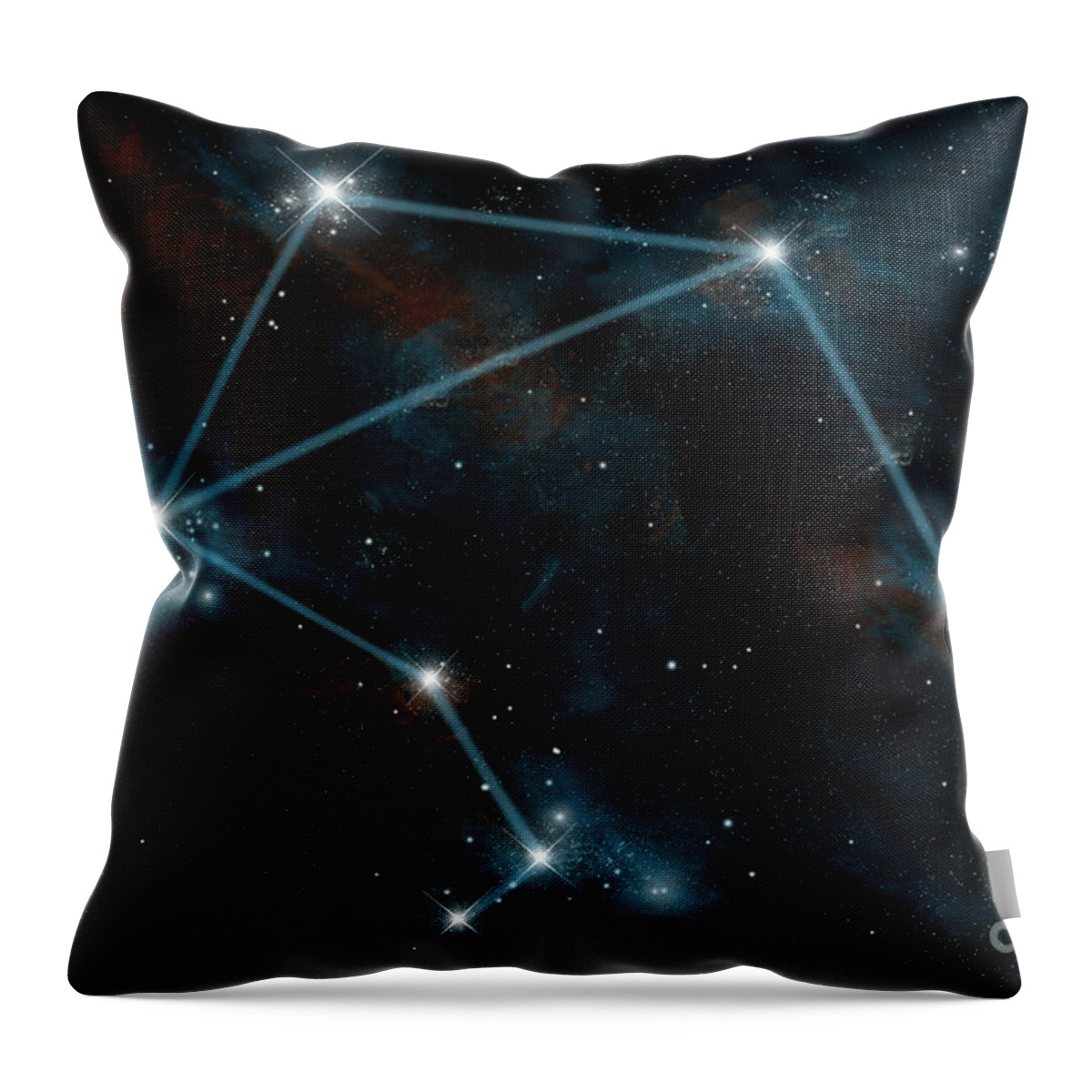 Astrology Throw Pillow featuring the photograph Constellation Of Libra The Scales by Marc Ward