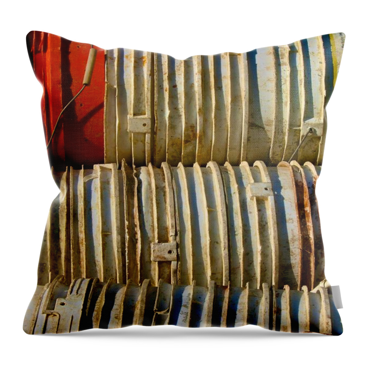 Other Throw Pillow featuring the photograph Construction Buckets by Polly Castor